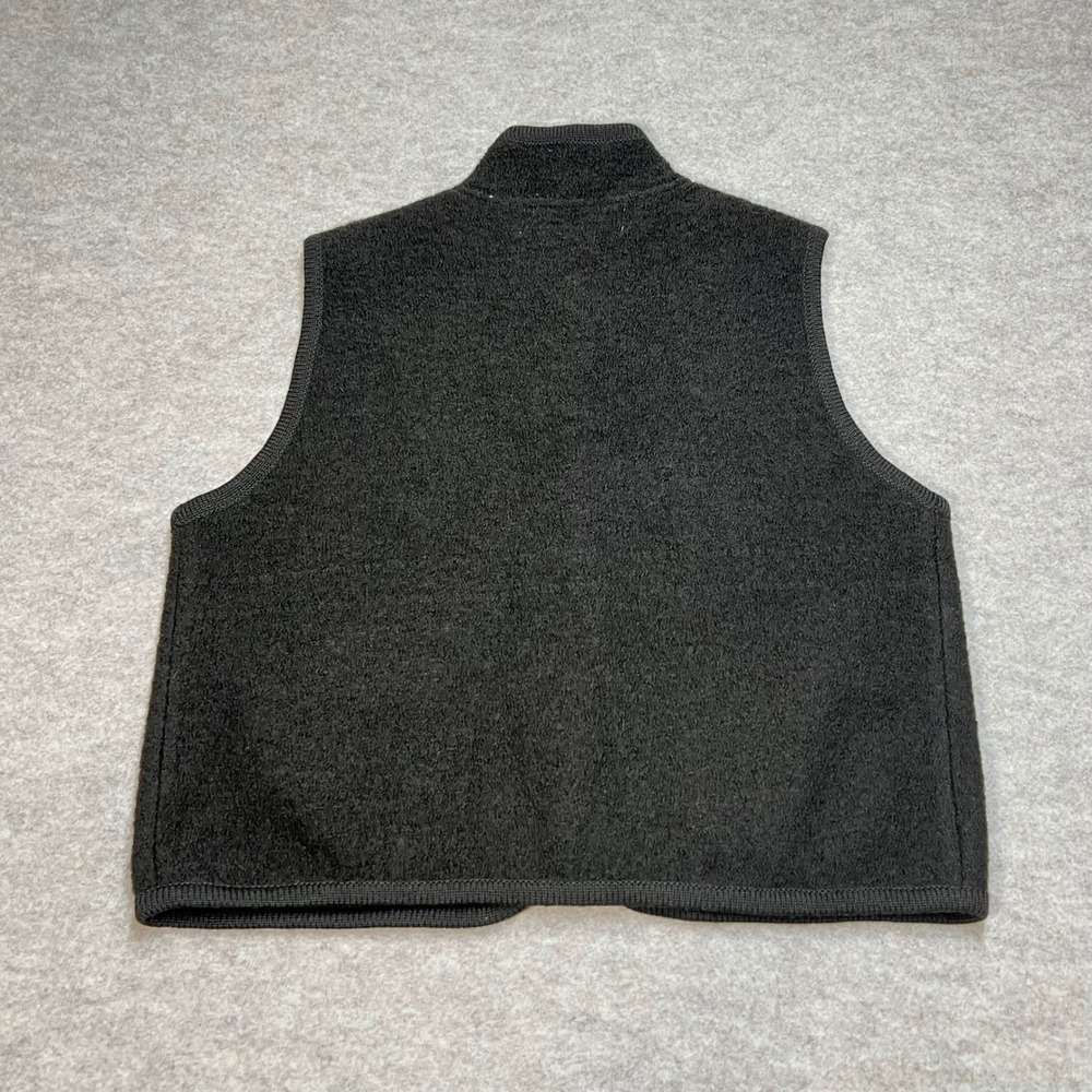 Vtg Crystal Knob Petites Brown 100% Wool Button Front Vest Petite Medium EUC - Picture 2 of 5